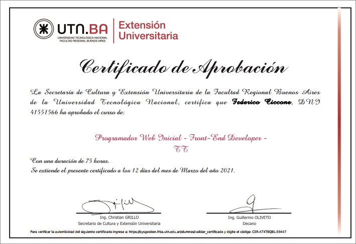 certificado
